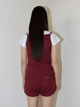 ストライプジャージベスト (RED)