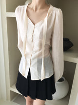 Peach blouse