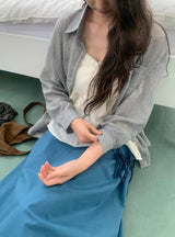 セルグニチェックポケット長袖シャツ