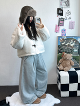 INSIDE-MINK🤍 PINTUCK BASIC LONG WIDE PANTS 🤍🖤🩶3COLOR