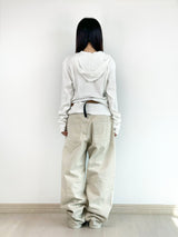 Front Slit Cotton Pants