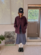 zigzag pattern midi skirt 