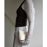 leather mignon bag - butter / strap - ( cowleather,  chain)