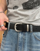 ロット ワイド マット レザー ベルト