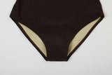 BACK RIBBON LEOTARD SWIMSUIT_Mocha
