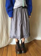 Bibelte Jacquard Frill Banding Midi Skirt