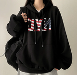 Enwa NYC Stars and Stripes Boxy Fit Hoodie