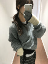 [MD Pick] ハイヤーVネックニット (3color)