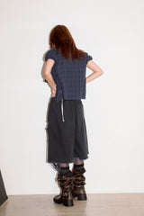 ワイルドディストレスバンディングデニムショーツ