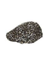8287 Logo Leopard Newsboy Cap (Brown)