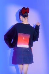 Collaboration Long-sleeved T-shirt - Ruby | 【Oshinoko】 × 60% 