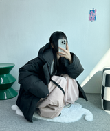 +ベルト🩷 オーバーワイドヒップバルーンコットンパンツ🩷🤎🖤 - 3カラー
