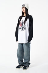 Amita Raglan Long Sleeves White