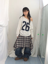 Numbering loose sweatshirt