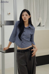 Mild Cotton Checkered Collar Shirt