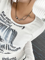 Leather Ball Buckle Necklace