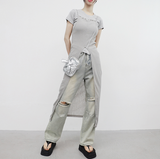 Chatier slit sleeveless dress
