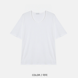 Weini Soft Basic U-Neck Overfit Short Sleeve
