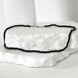 artificial beads necklace_black L