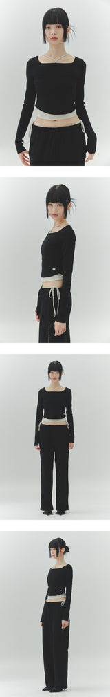 LOWER SQUARE TOP black