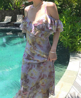 lailia off-floral pin frill long ops