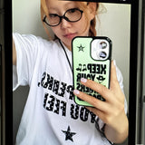 SHE LETTERING DOT OVER FIT T-SHIRT (2color)