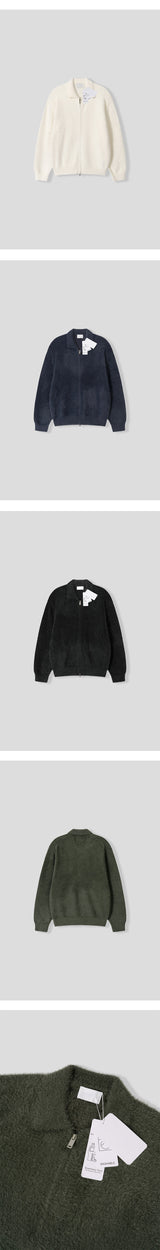 [Unisex] アンゴラカラニットジップアップ(6color)