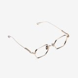Knouun Square titanium glasses CODE. 102. A Yellow Glod