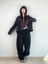 Front Slit Cotton Pants