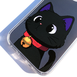 1980's キャット (ブラック) ゲルハードフォンケース