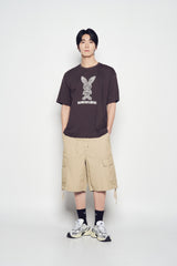 25SS STRIPE RABBIT SHORT SLEEVE T-SHIRT DARK BROWN