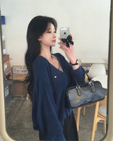 [MADE] Leeds loose fit V-neck cardigan