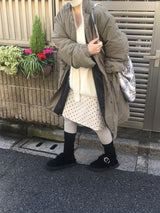 dot corduroy skirt