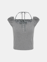 Lovi Check Halter Top
