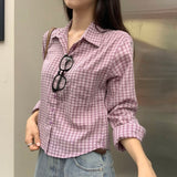 [MADE] Pippi, a slim checkered shirt blouse