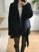 Mate High Neck Double Jacket (2 colors)