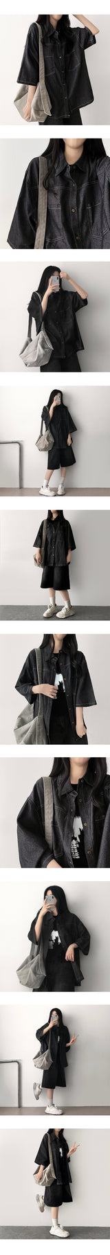 E-Tionレタリング半袖Tシャツ