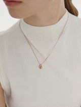 26SS★ Champagne Full Moon Silver Mary Bowl Necklace