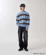 MESH STRIPE KNIT