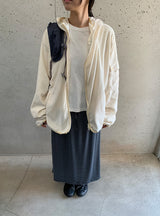 [unisex]オランヌ ウォーマーフード フリース ジップアップ