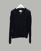 Cass see-through knit zip-up