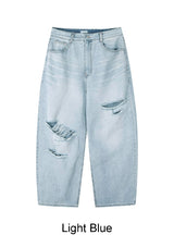Decken Damaged Wide Denim Pants