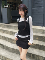 Nobe コットンミニスカートパンツ