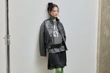 High-neck Leather Jacket_Black