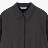 Back String Shirt Charcoal Grey