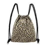 Ribbon Gym Sack [Brown Leopard]