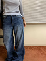 Edge denim pants