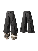 RELABEL Time Element (Flowing Cross Dressing) Detachable Crotch Skirt Splicing White Gray Camouflage Workwear Pants