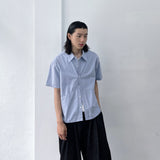 Structured Diagonal Seam Shirt