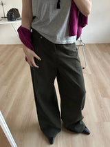 Maple Dyed Cotton Wide Pants